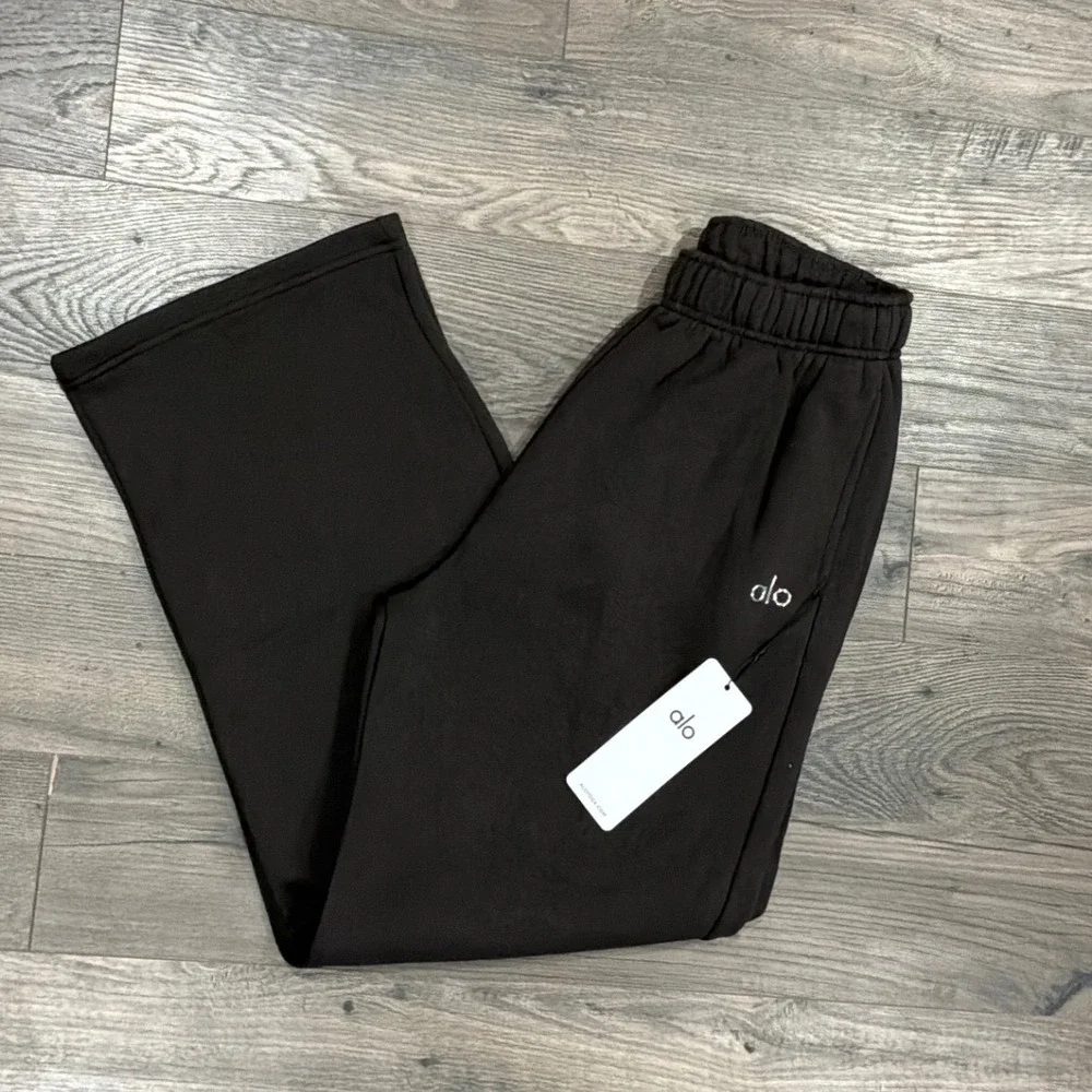 Alo Yoga‎ Accolade Sweatpants Espresso Brown Straight Leg Womens Large NWT